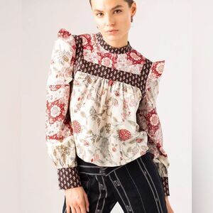 NWT Alix Of Bohemia Madeline Patchwork top